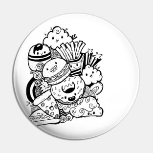 Fast Food Illustration Pin