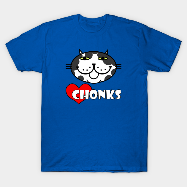 Discover Heart Chonks - Cow Cat - Love Chonk Cat - T-Shirt