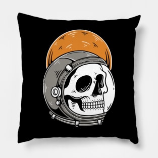 Astronaut Skull to The Moon Pillow