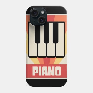 Vintage Piano Keys Graphic Phone Case