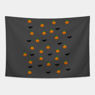 pumpkin and bat Tapestry