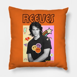 keanu reeves art 90s style retro vintage 80s Pillow