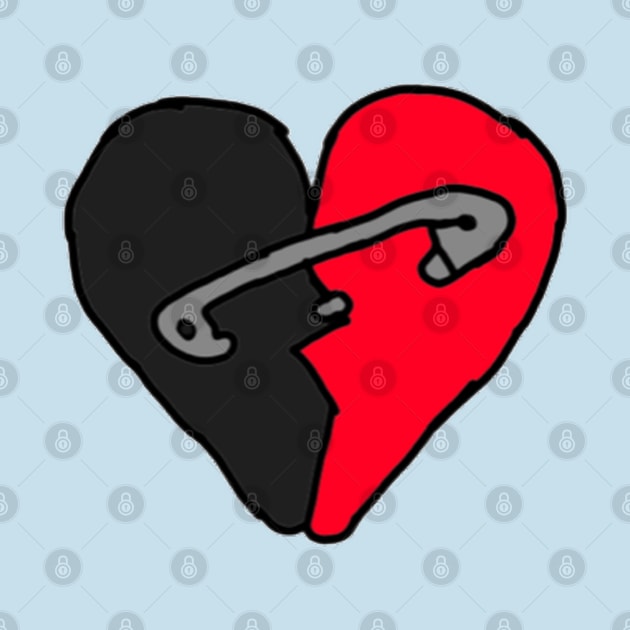 Safety Pin Heart by SabineHoppakee