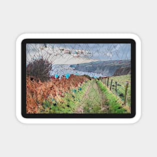 Cleveland Way North Yorkshire Coastline Art Print Magnet