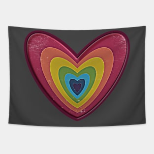 Colorful Heart Tapestry