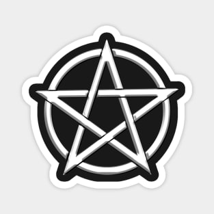 White Pentacle wicca symbol for when you're feeling Witchy Magnet