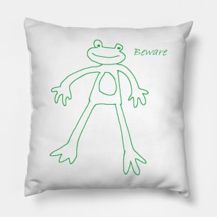 Beware frog Pillow
