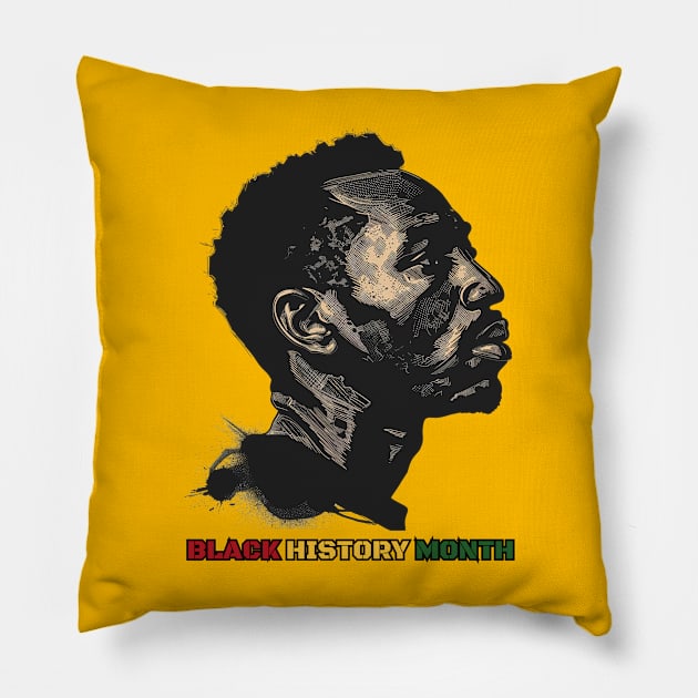 Black History Month A Black History Month Celebration Design Pillow by DivShot 