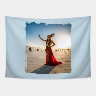 Boho Girl Boho Chic on the Desert - Burning Man inspired Tapestry