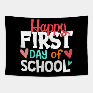 Happy First Day Of School Welcome Back To School Students Tapestry