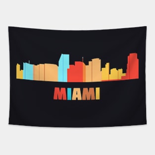 Miami City Skyline or Gift for Men, Women,Kids Tapestry