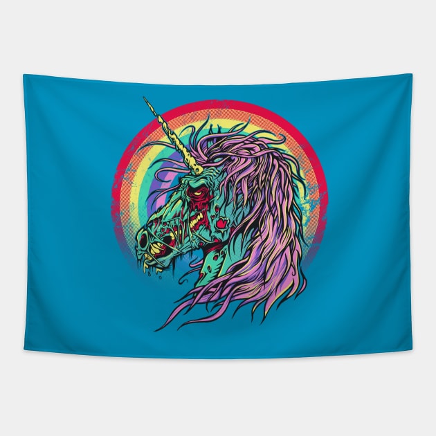 Zombie Unicorn Tapestry by RicoMambo