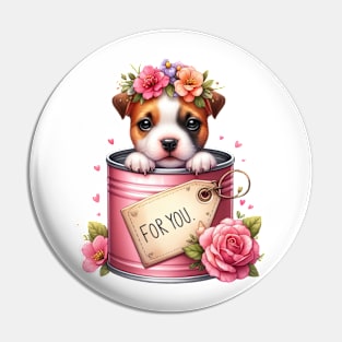 Valentine Staffordshire Bull Terrier Dog For You Pin