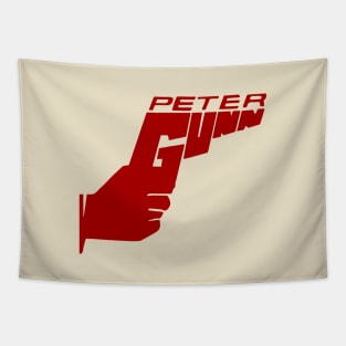 Peter Gunn - Gun Logo - 50s Tv Show Tapestry