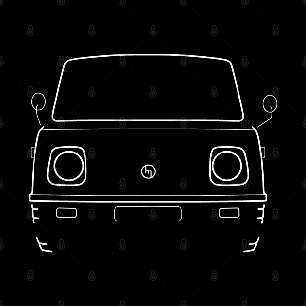 Classic first generation Bongo van white outline graphic by soitwouldseem