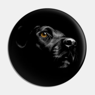 Black Lab Labrador Retriever Gold Eye Retriever Love Pin