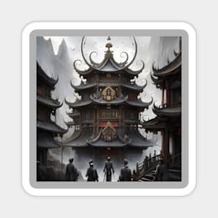 Ancient Chinese tower architecture Magnet