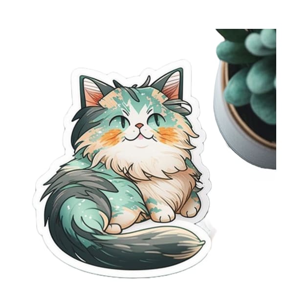 Majestic Maine Coon Cat Sticker by cptpuggles