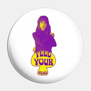 Feed Your Head (Purple and Yellow) Pin