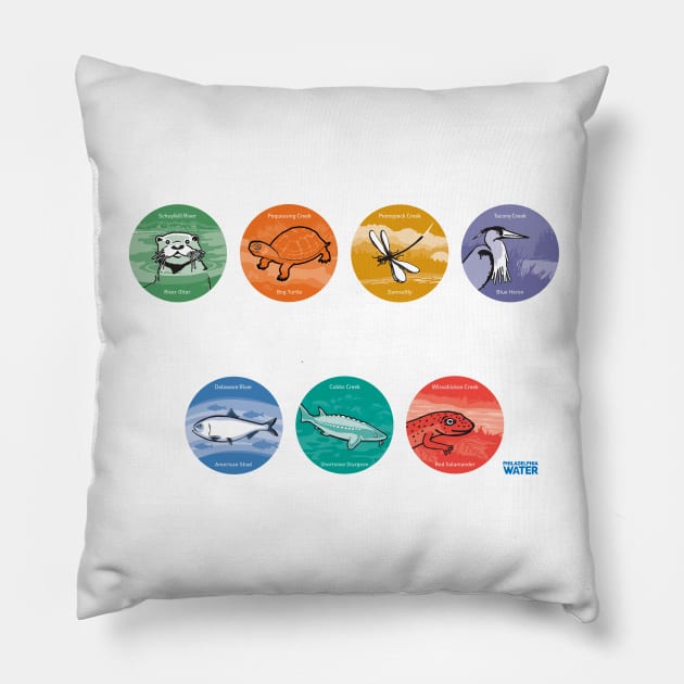 Protect Philly Watersheds Pillow by Louis Cook