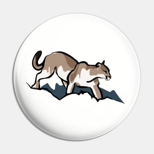 Cougar design | Mountain lion Pin