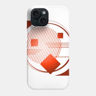 Geometric abstract red cool Phone Case