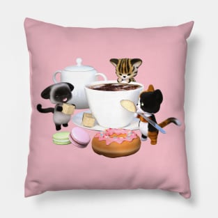 Cat Café Pillow