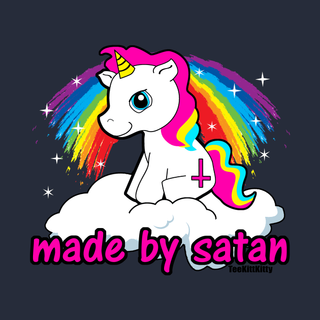 Made By Satan Shirt - - Offensive Tshirts, Satanic Shirts, Funny Atheist Shirt by BlueTshirtCo