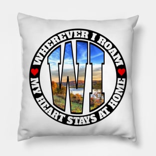 Heart Stays Home - Wisconsin Pillow