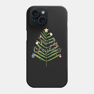 merry christmas, christmas tree Phone Case