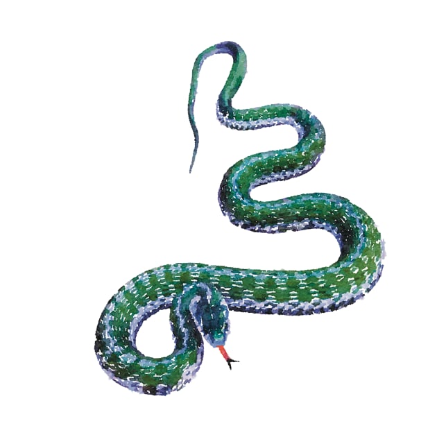 Emerald-Green Snake by Griffelkinn