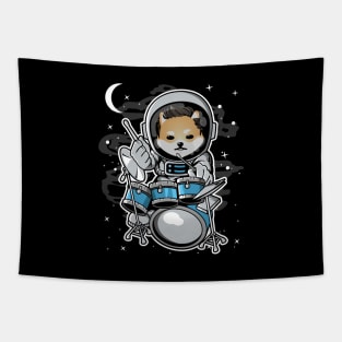 Astronaut Drummer Dogelon Mars ELON Coin To The Moon Crypto Token Cryptocurrency Blockchain Wallet Birthday Gift For Men Women Kids Tapestry