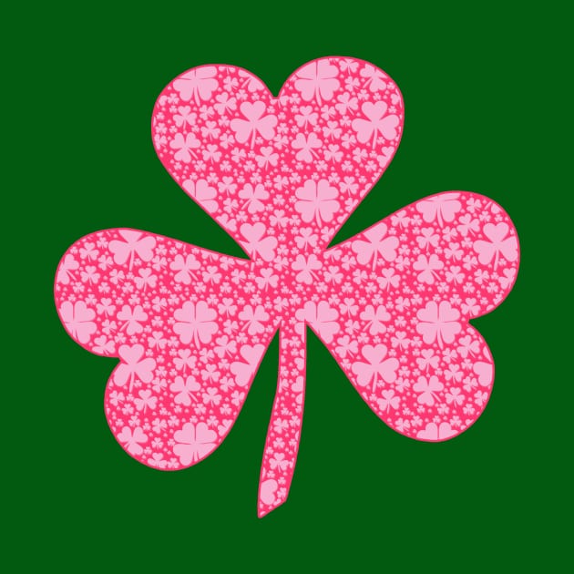 Pink Shamrocks for St Patricks Day by Scarebaby