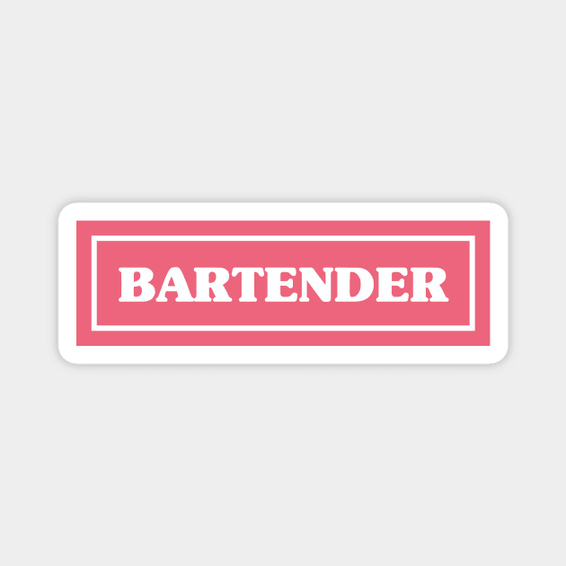 Bartender (pink) Magnet by kassiopeiia