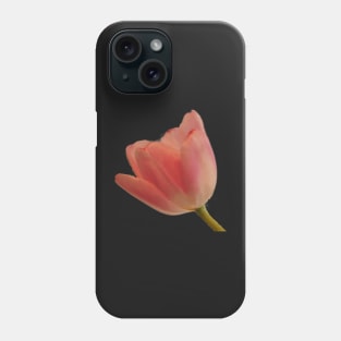 Pink Tulip - Pink Spring Floral on Black Phone Case