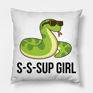 Sup Girl Snake Pillow