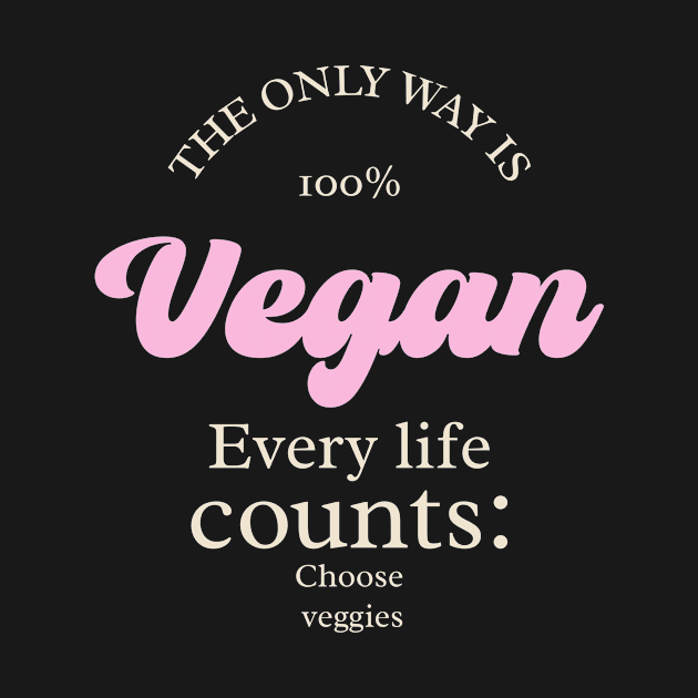 Vegan Every Life Counts by Tip Top Tee's