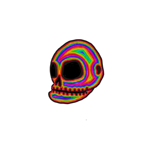 Rainbow skull by GanethLey