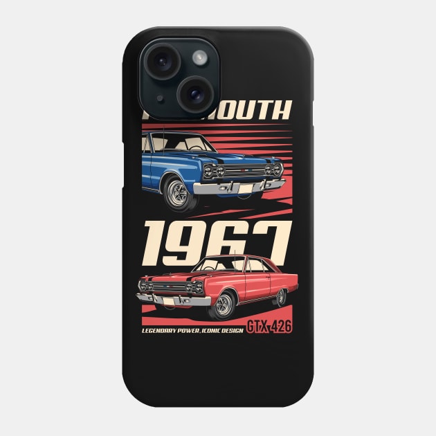 Plymouth GTX 426 Hemi Muscle Car Phone Case by milatees