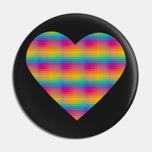Rainbow Plaid Pin