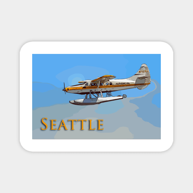 Seattle Seaplane landing Magnet by WelshDesigns