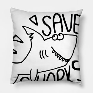 Save Sharks Pillow