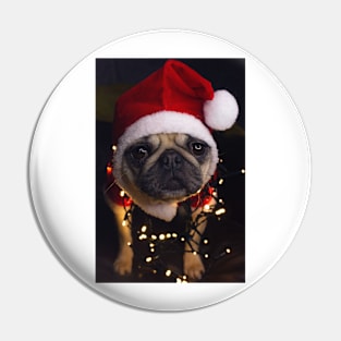 Santa Puppy Pin