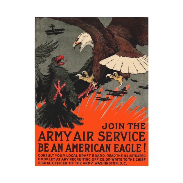 WWI Army Air Service Recruiting Poster Design - Be an American Eagle by Naves