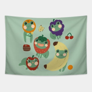 Fruity Froggies Tapestry