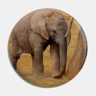 African Wildlife Photography Elephant Calf Pin