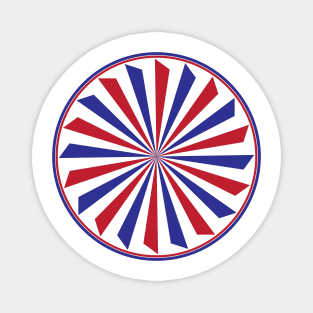 american flag style circle pattern Design fourth of july in USA Magnet