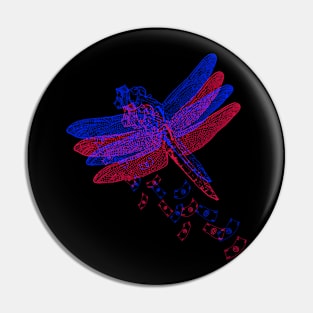 Trippy Psychedelic Dragonfly Pin