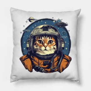 Space Pilot Cat Spacecat Astronaut Pillow