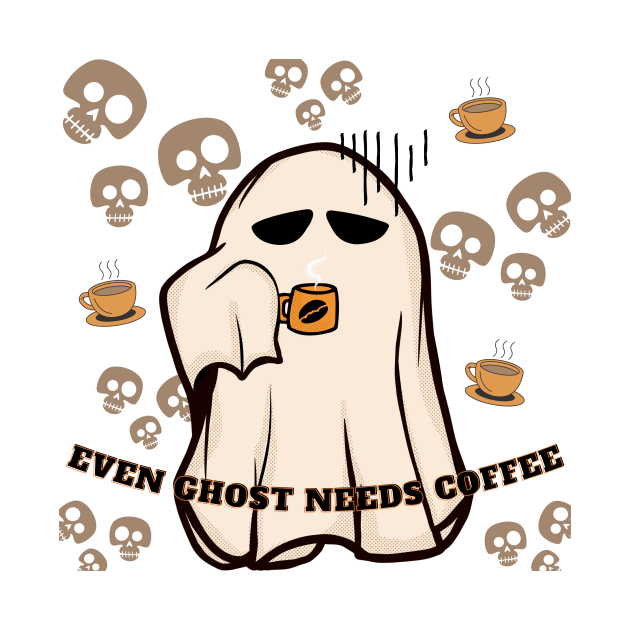 Even Ghost needs Coffee - Halloween by by Fre